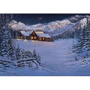  Air Force Association Mountain Cabin Christmas Card 