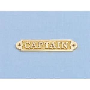  Captain Sign   Nautical Decor   Nautical Toy Solid Brass 