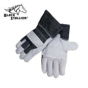 Black Stallion 4DE Value Split Patched Cowhide Leather Palm Gloves 