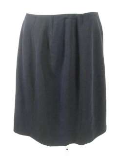 NWT GIORGIO ARMANI Navy Blue Wool Knee Length Skirt 40  