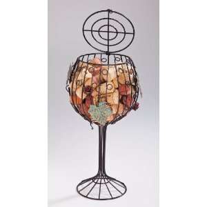  Wine Glass Metal Cork Holder
