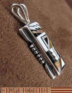 Multicolor Inlay And Sterling Silver Pendant Jewelry  
