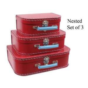  Mini Euro Suitcase  NESTED SET Fire Red Health & Personal 