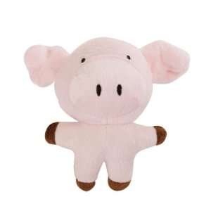  Syk Happy Pig Furry Squeaking Dog Toy (Pink, Brown) Pet 