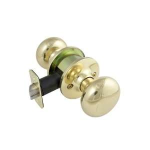   Security Flat Ball Passage Door Handle and Lock, Polished Brass Home