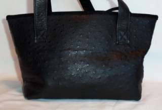 MAXX NEW YORK Black Leather Ostrich Texture Bag  