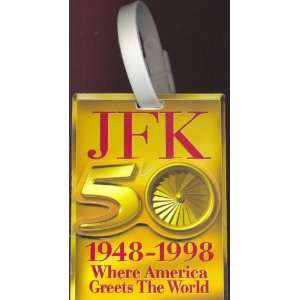  COMMEMORATIVE LUGGAGE TAG FROM JFK AIRPORT NEW YORK 50TH 