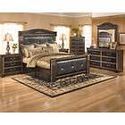 ASHLEY COAL CREEK QUEEN UPHOLSTERED MANSION PANEL BED    