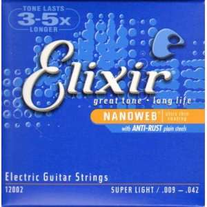   12002 Super Light Nanoweb Electric Guitar Strings 