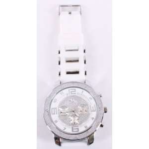   Big Face Hip Hop Rubber Banded Watch with a Free Replacement Battery