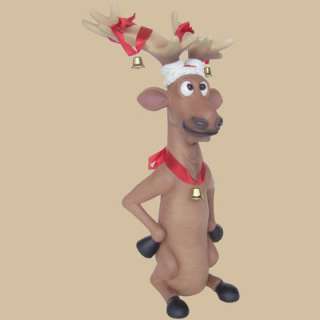 FUNNY CHRISTMAS REINDEER STANDING LIFE SIZE REPLICA STATUE 2FT  