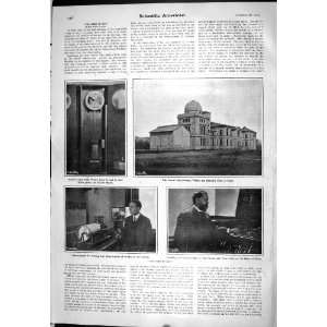  1905 Naval Observatory Chronograph Clocks Time Balls Noon 