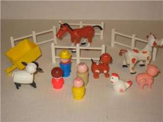   Fisher Price Farm Little People Figures, Animals and Fence  