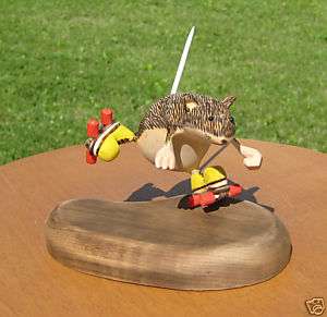 Snydley Wood Carvings Roller Skate Blade Bass Rattan  