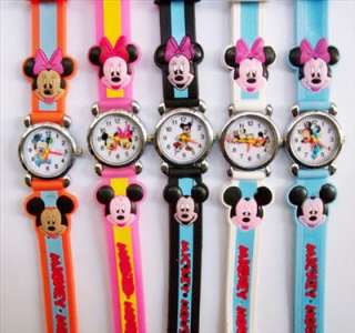 Bulk Lots 5 pcs Mickey Mouse 3D Watches Children Gift  