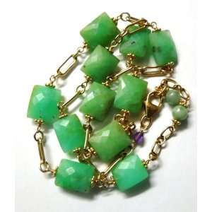 Handcrafted in America by Amethysts Chrysoprase rectangles faceted 