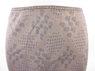 EQUALITY Mauve Silk Floral Print Knee Length Skirt Sz M  