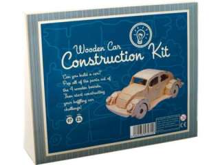 NEW Wooden Construction Build A Car 3D Model Kit Puzzle  