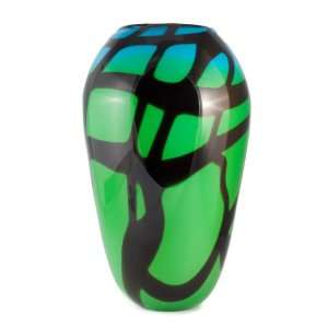  Glass Ware Murano Green Blue Art Crystal Vase 6996