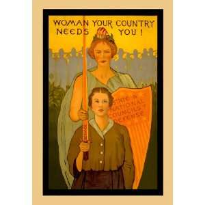  Women your Country Needs You 24X36 Giclee Paper