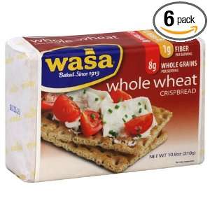 Wasa Crispbread Whole Wheat, 10.9000 ounces (Pack of6)  