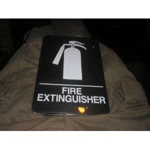  Black ADA Fire Extinguisher 6x9 Braille/symbol/text Sign 
