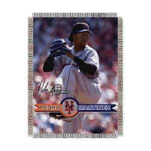  Pedro Martinez #48 New York Mets MLB Woven Tapestry Throw 