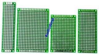 20x Double Side Prototype PCB Board, 5x7 4x6 3x7 2x8CM  