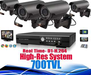 Camera High Res CCTV Outdoor Security DVR system 1TB  