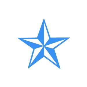  Star nautical LIGHT BLUE Vinyl window decal sticker 