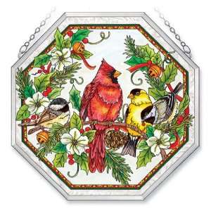  Amia Octagon Window Decor Panel Features a Holiday Setting 