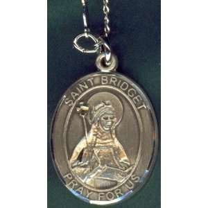 St. Bridget of Sweden Medium Sterling Silver Medal
