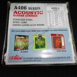 New Alice Acoustic Guitar Strings Set Light Steel Core  