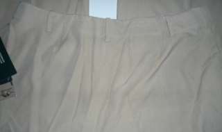 Ralph Lauren Sanderson Trouser Pants Tan Silk 14W NWT  