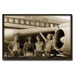    Black Wood Framed Poster   Led Zeppelin Aeroplane 