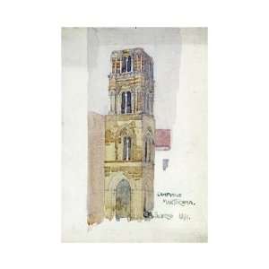 Palermo, Campanile Martorana by Charles rennie Mackintosh. Size 10.80 