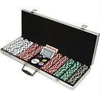 NEW Trademark Poker 1000 Chip Four Aces Poker Set w/Acr  