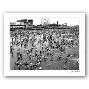  Bathers at Coney Island, 1951 (Black and White)   Giclee 