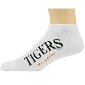    Missouri Tigers White Team Name Ankle Socks