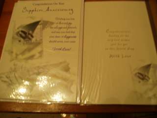 Sapphire 45th Wedding Anniversary Card Congratulations by Waterfall 