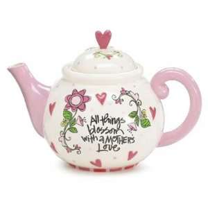  Whimsical Flowers Ceramic Teapot with All Things Blossom 