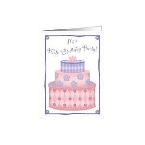  Whimsical Cake 40th Birthday Invitation Card Toys & Games