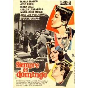 Siempre es domingo Movie Poster (11 x 17 Inches   28cm x 44cm) (1961 