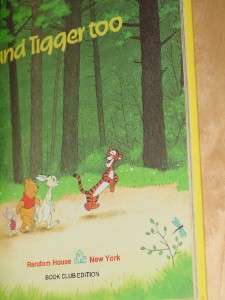 WINNIE THE POOH AND TIGGER TOO Book Club Edition 1975  