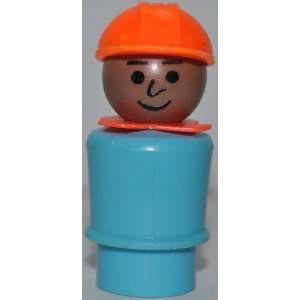  Vintage Little People African American Construction Worker 