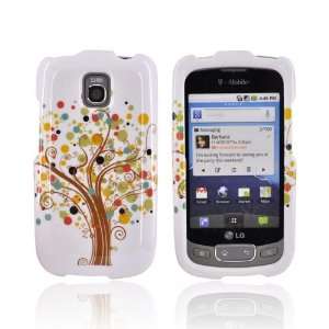   TREE WHITE Hard Plastic Case Cover For LG Optimus T P509 Electronics
