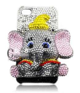 bling Swarovski full crystals DUMBO elephant hard case cover iPhone 4 