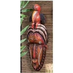  Xoticbrands African Toucan Wildlife Tribal Masks Wall 
