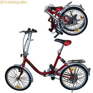  20 U Brand New Zport Folding Bike   Red Sports 