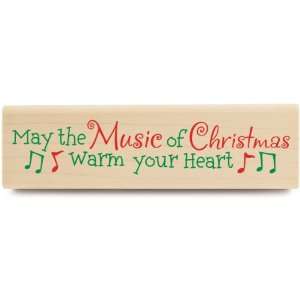  Mouse Verses Mounted Rubber Stamp 1X4 May The Music Of Christmas 